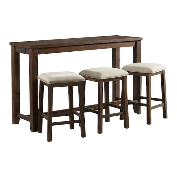 Jax Cherry 4-Piece Bar Table Set with No Additional Features