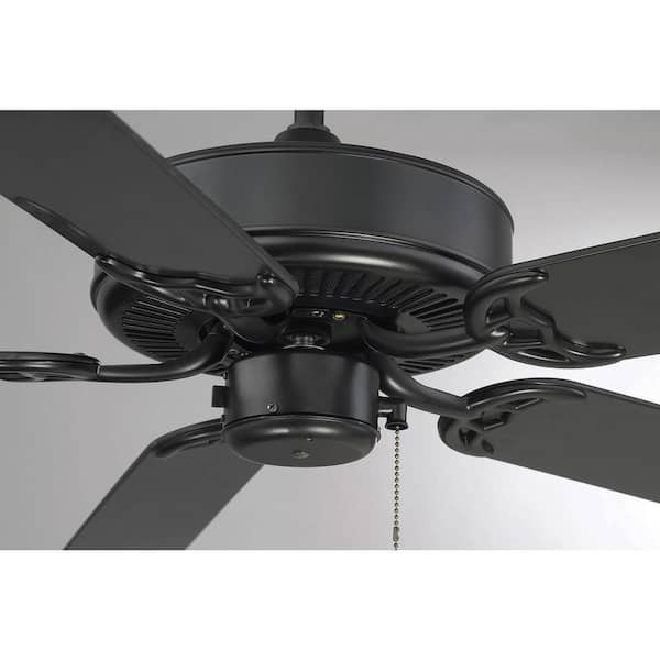 TUXEDO PARK LIGHTING 52 in. Matte Black Indoor/Outdoor Ceiling Fan