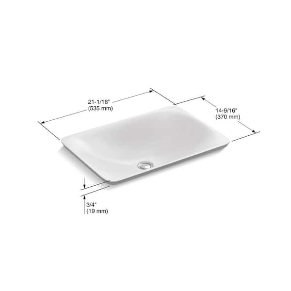 KOHLER Carillon Wading Pool Above-Counter Vitreous China Bathroom Sink in White KOHLER Carillon Wading Pool Above-Counter Vitreous China Bathroom Sink in White