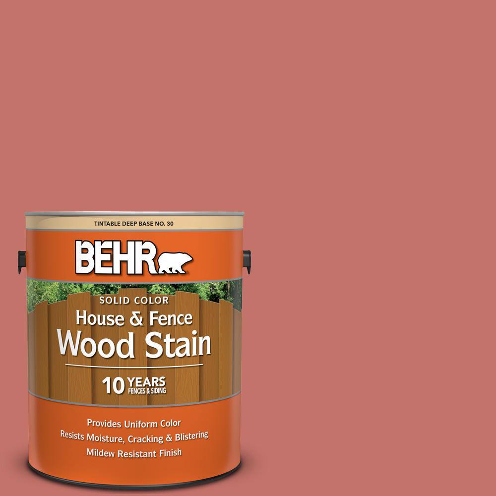 1 gal. #PPU1-05A Red Coral Solid Color House and Fence Exterior Wood Stain