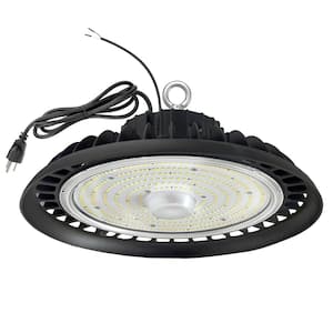 200-Watt Integrated LED Dimmable Balck High Bay Light 32000LM 5000K Daylight Commercial UFO High Bay Light IP65 (3Pack)