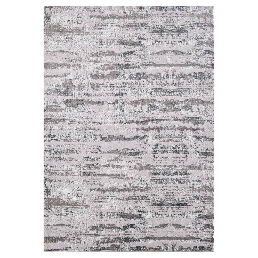 Grey Rectangle Pattern Rug Huluwat Grey 3 ft. x 5 ft. Polyester Rectangle Area Rug DJYC-G ...