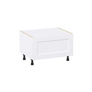 Wallace Painted Warm White Assembled Base Window Seat Kitchen Cabinet (30 in. W x 19.5 in. H x 24 in. D)