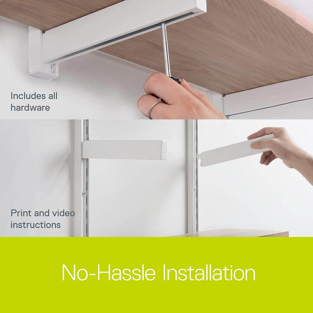 Light Oak 4-Tier Adjustable Floating Wall Shelves