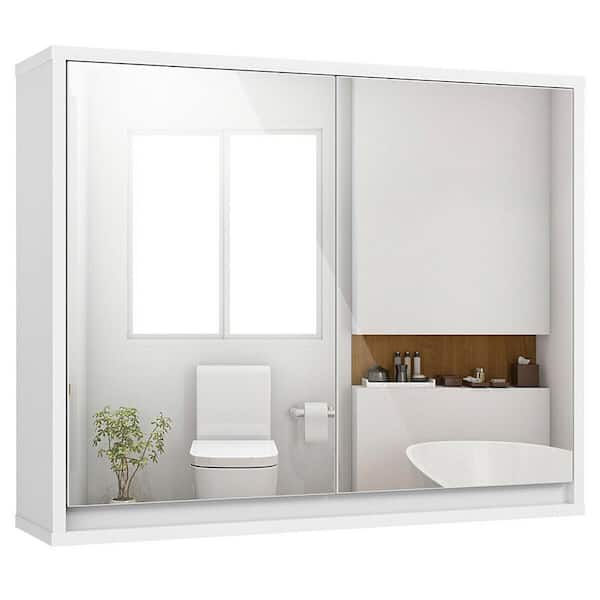 battery operated mirrored bathroom cabinet