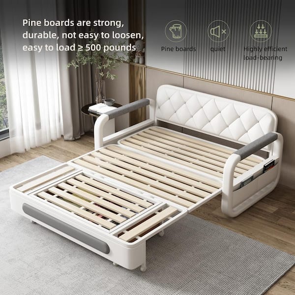 Rolled arm outlet sofa bed