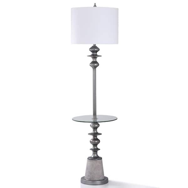 Stylecraft Heywood 67 In Gray And, Table Pedestal Lamp Base