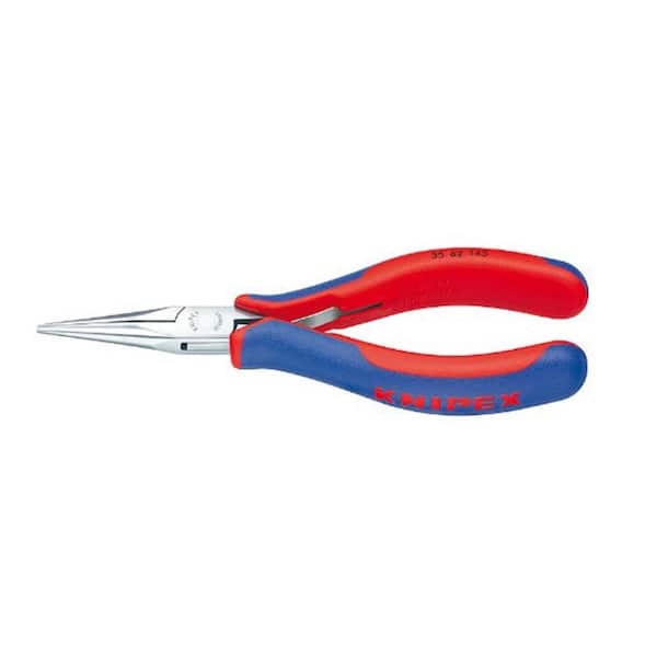 KNIPEX 5-3/4 in. Electronics Pliers-Half Round Tips with Comfort Grip