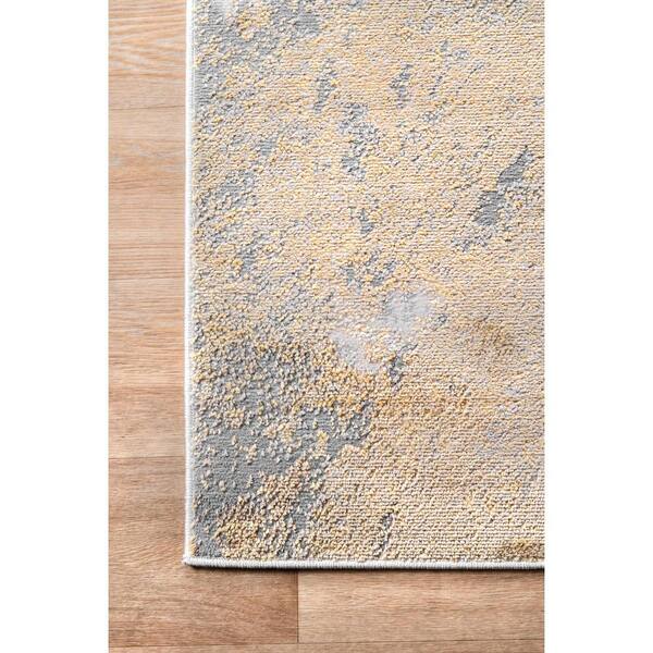 Reines Modern Hex Non-Slip Backing Beige Rug