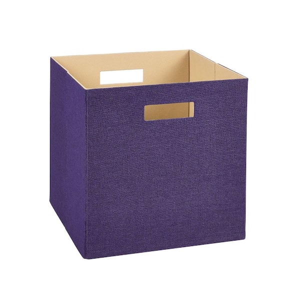 ClosetMaid 13 in. D x 13 in. H x 13 in. W Purple Fabric Cube Storage Bin