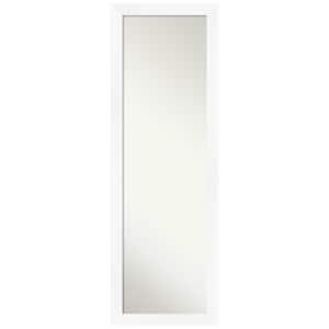 Large Rectangle Matte White Modern Mirror (51.25 in. H x 17.25 in. W)