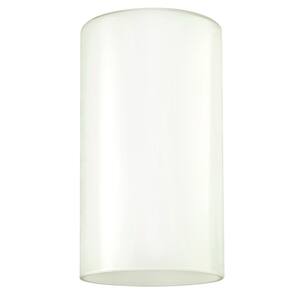 7 in. White Opal Cylinder Shade with 2-1/4 in. Fitter and 3-15/16 in. Width