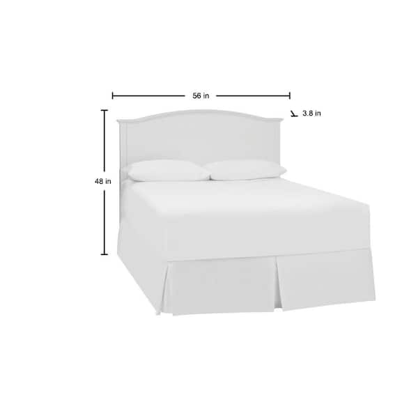 Stylewell Colemont White Wood Curved, Wood Headboards Full Size