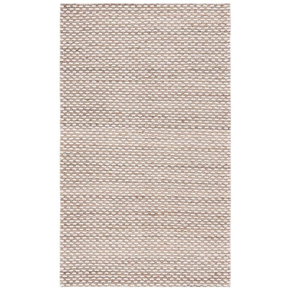 Solid Color Rags SAFAVIEH Natural Fiber 4 ft. x 6 ft. Natural/Gray Solid Color Area Rug ...