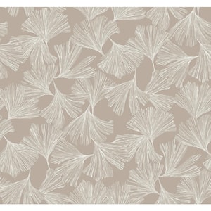 Ginkgo Toss Silver Matte Paper Non-Pasted Wallpaper