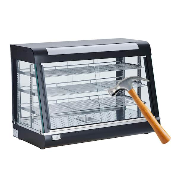 Garvee 35.5 in. 3-Tier Commercial Electric Food Warmer Display Case with LED Lighting and Temperature Knob