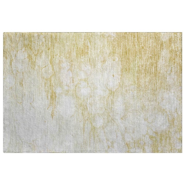 Dream Shag Premium Machine Washable Abstract ADS699 Aqua 3 ft. x 4 ft. Area Rug