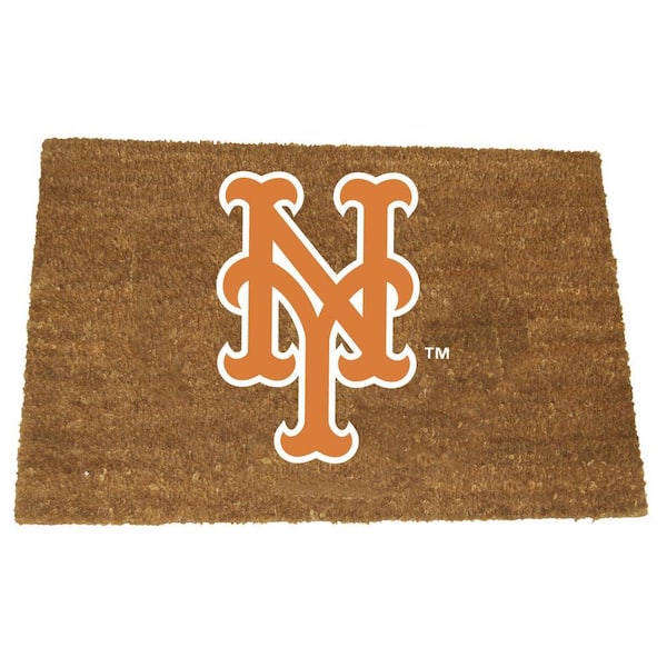 New York Mets 19.5 in. x 29.5 in. Coir Fiber Colored Logo Door Mat