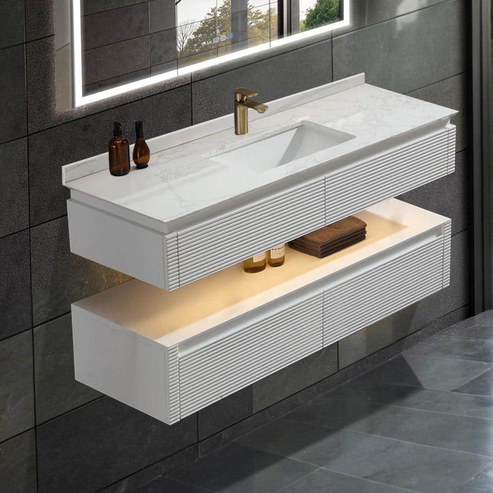 Lonni 48 in. W X 20.7 in. D X 19.6 in. H Floating Single Sink