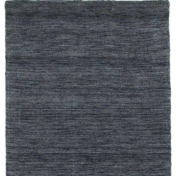 2 ft. x 8 ft. Navy Blue Solid Color Washable Area Rug