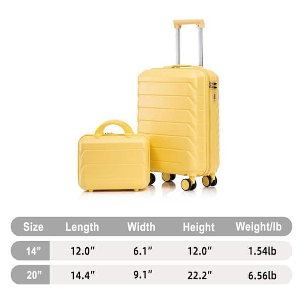 23-24 DEICE BANK YELLOW LGR/BL 新品未使用 Boyel Living 2-Piece Yellow ABS Plastic Hardside Spinner Luggage