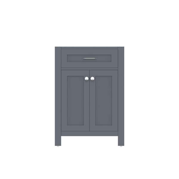 Alya Bath Norwalk 23 in. W x 21.5 in. D x 33.45 in. H Bath Vanity Cabinet without Top in Gray
