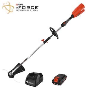 eFORCE 56V Brushless Cordless Battery 16 in. Attachment Capable String Trimmer and 2.5Ah Battery and Charger