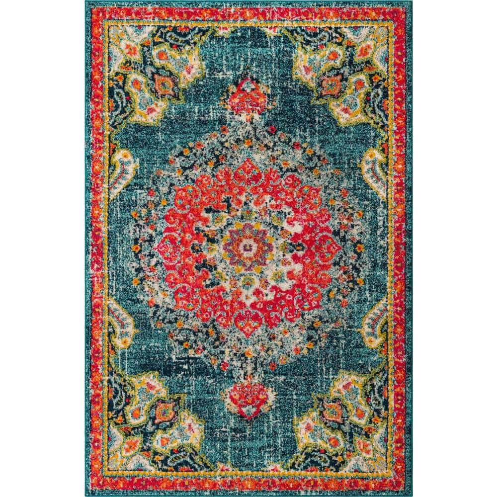 Penrose Alexis Blue 5 ft. 3 in. x 7 ft. 7 in. Area Rug price history on PriceWatchPro