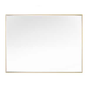 32 in. W x 24 in. H Rectangular Framed Beveled Edge Wall Mounted Bathroom Vanity Mirror in Gold