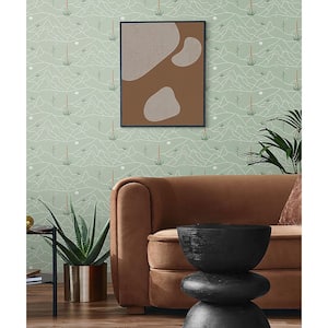 Desert Afternoon Sage Vinyl Peel and Stick Wallpaper Roll (Covers 30.75 sq. ft.)
