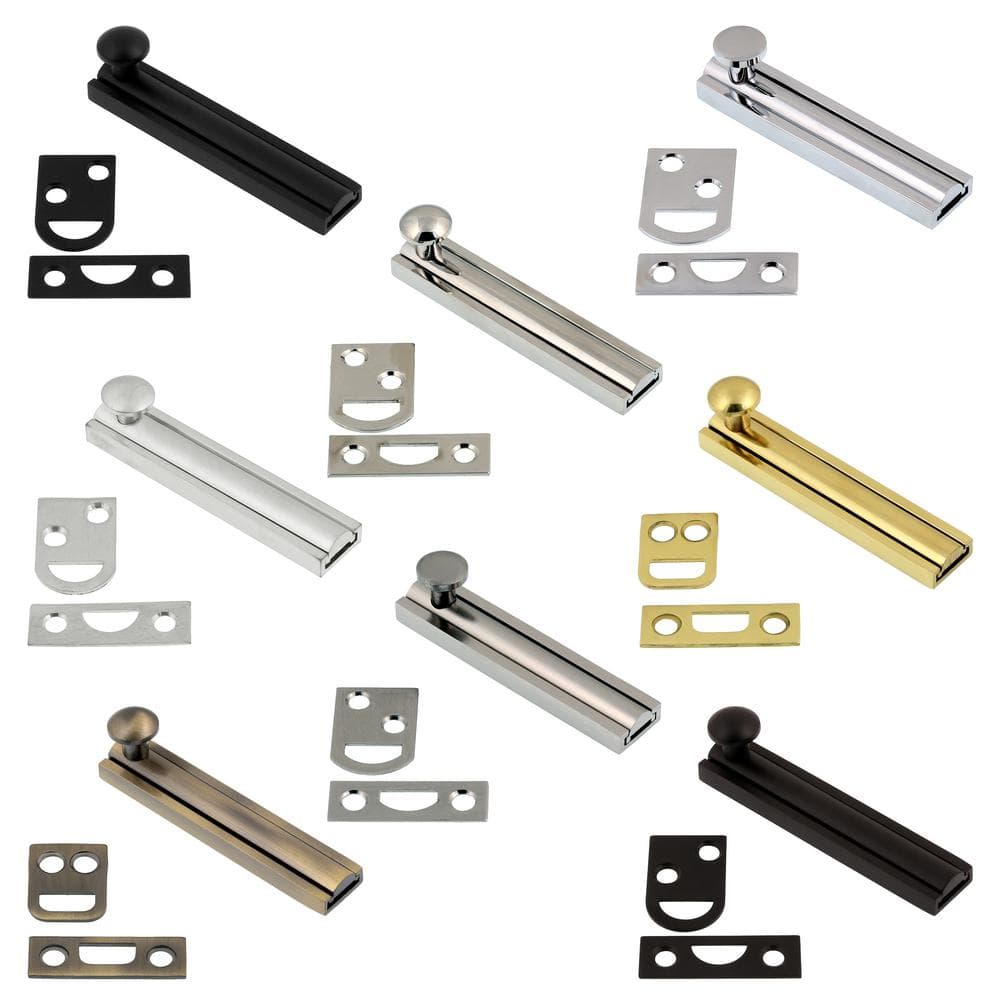 3-inch Satin Chrome Solid Brass Surface Bolt