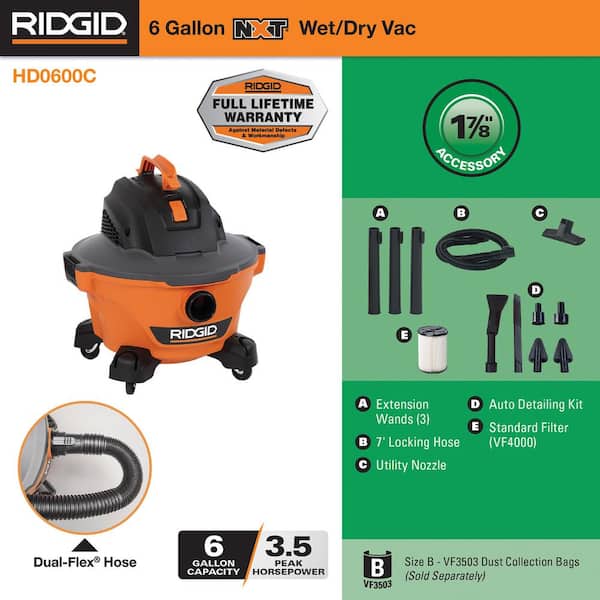 Rigid shop vac 6 gallon - tools - by owner - sale - craigslist