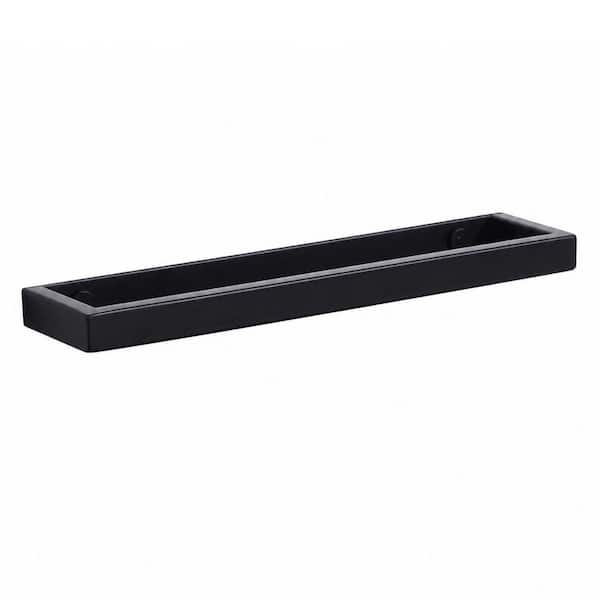 12 in. Wall Mount Towel Bar Bathroom Accessory in Matte Black Stainless Steel Hand Towel Holder