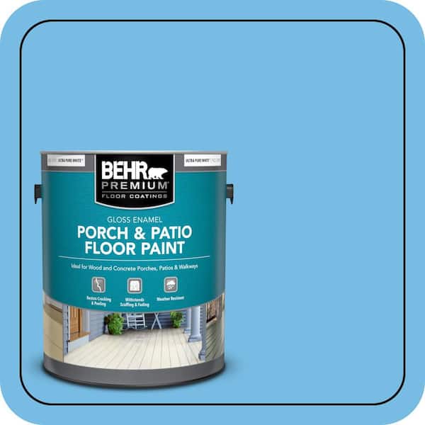 1 gal. #550B-4 Costa Rica Blue Gloss Enamel Interior/Exterior Porch and Patio Floor Paint