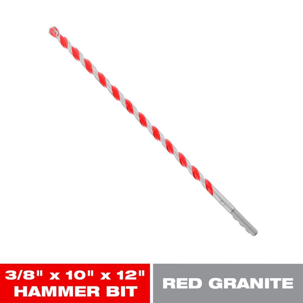 DIABLO - 3/8 in. x 10 in. x 12 in. SPEEDemon Red Granite Carbide-Tipped Hammer Drill Bit