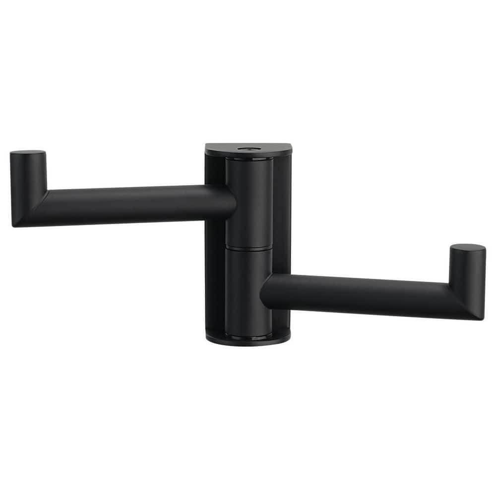 J-Hook Hook Type Matte Black 304 Stainless Steel Swivel Double Arm