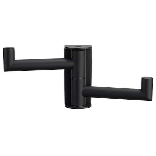 J-Hook Hook Type Matte Black 304 Stainless Steel Swivel Double Arm