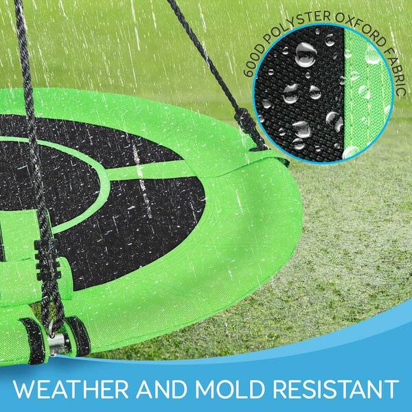 SereneLife Flying Fun Green Toy Disc Swing - Indoor/Outdoor