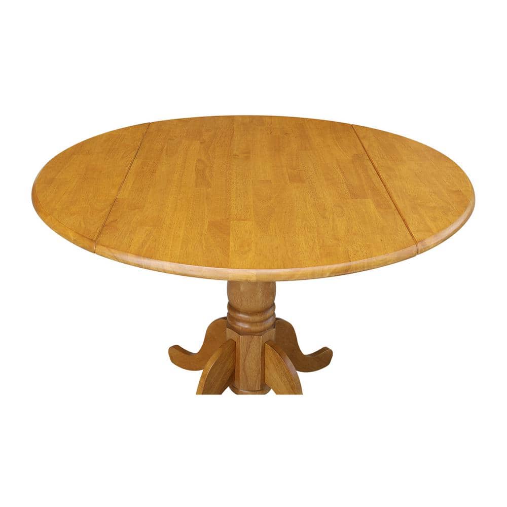 Versatile Dual Drop Leaf Dining Set with Splat Back Chairs in Oak/Black