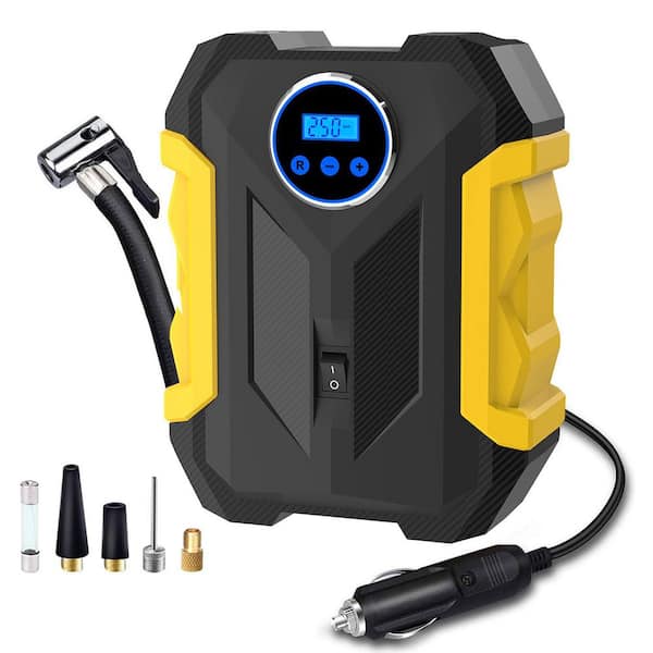 Car Tire Inflator 150 PSI Portable 12V Electric Auto Shut-Off Air Compressor