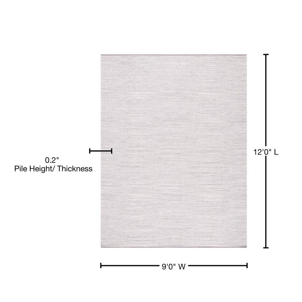 Montauk Gray Flat Woven Cotton 9' x 12' Area Rug