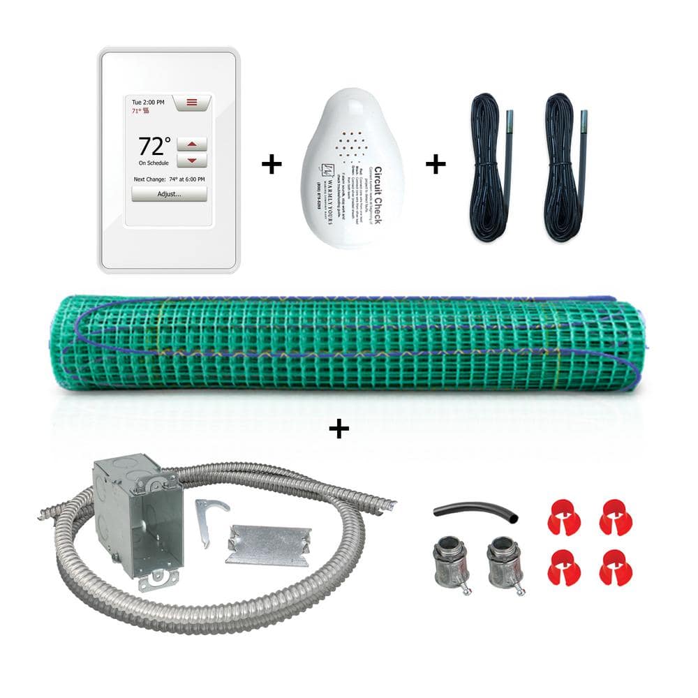 TempZone 10 ft. x 36 in. 120V Radiant Floor Heat Kit with nSpire Touch Thermostat and Electrical Rough In (30 sq. ft.) price history on PriceWatchPro