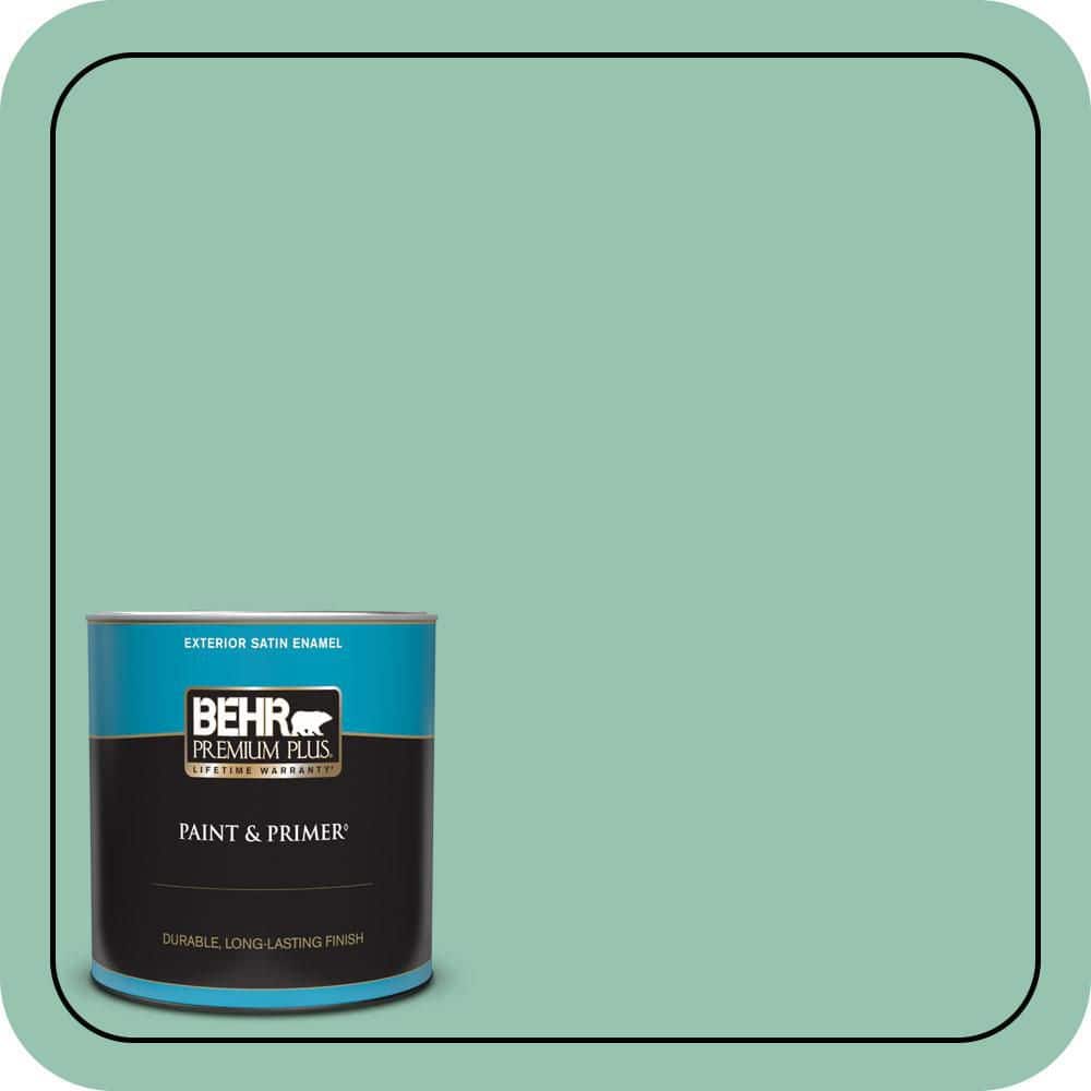 1 qt. #M420-4 Jade Mountain Satin Enamel Exterior Paint & Primer price history on PriceWatchPro