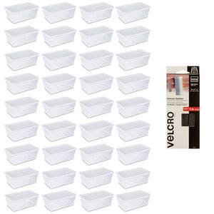 6 Qt. Tote with Lid (36-Pack) Bundled with VELCRO Brand Extreme Outdoor