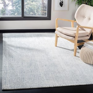 Abstract Ivory/Blue 4 ft. x 4 ft. Geometric Gradient Square Area Rug
