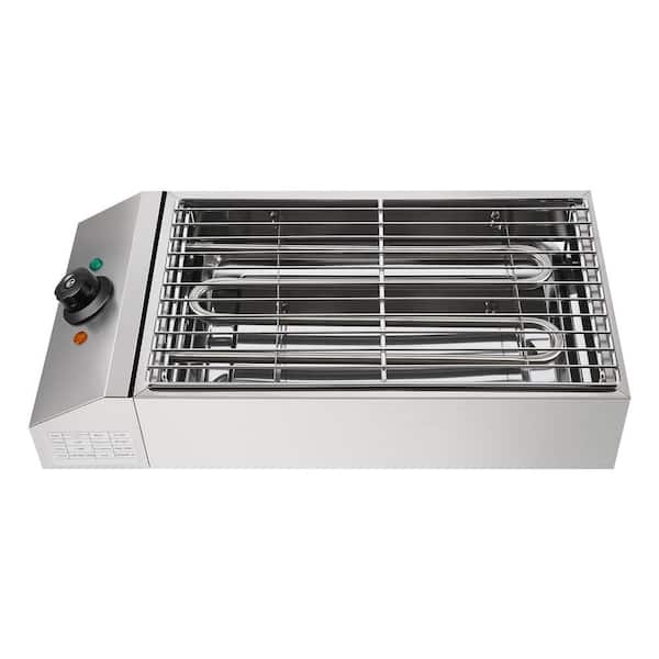 YIYIBYUS 1800-Watt Stainless Steel Electric Grill Countertop BBQ Oven in Silver