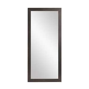25.5 in. W x 70.5 in. H Rectangle Framed Scratched Black Mirror