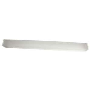 48.75 in. White LED Vanity Light Bar with Clear Diamond Textured Acrylic Shade