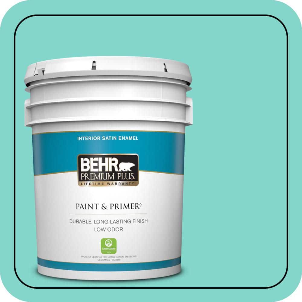 5 gal. Home Decorators Collection #HDC-MD-09 Island Oasis Satin Enamel Low Odor Interior Paint & Primer price history on PriceWatchPro