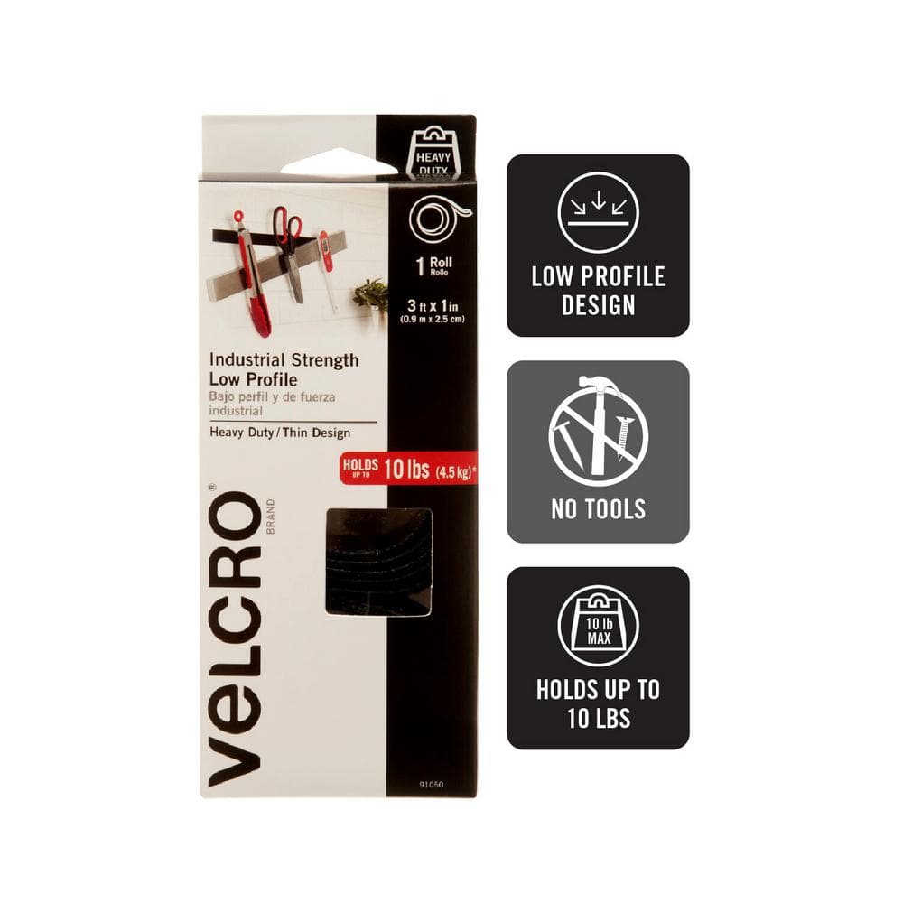 Velcro® Brand Combo Strips Bulk Pack - 1 x 75', White S-23101W - Uline